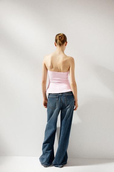 TOP BANDEAU INTERLOCK - Rose de Zara - Image 2