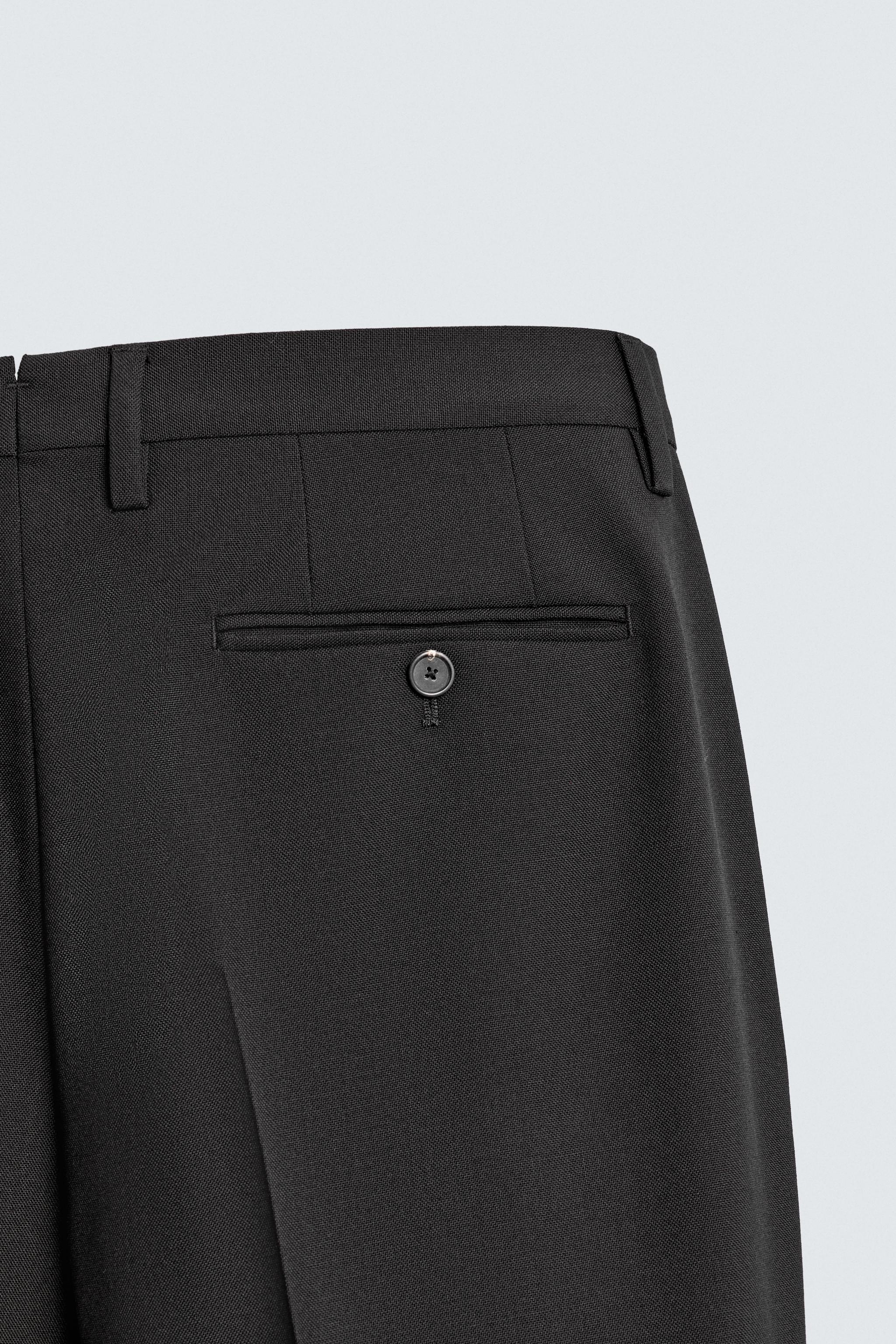 100% WOOL SUIT PANTS