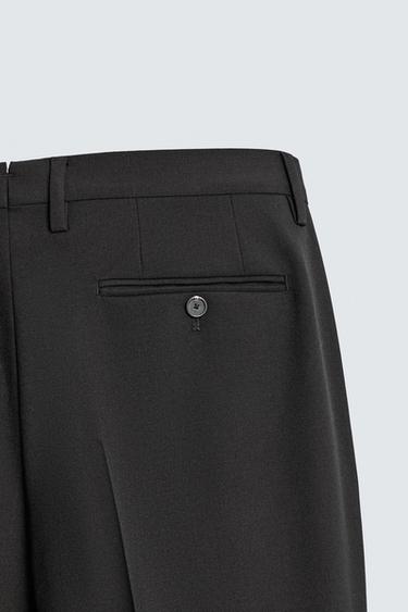 100% WOOL SUIT TROUSERS - Black by Zara - Image 8