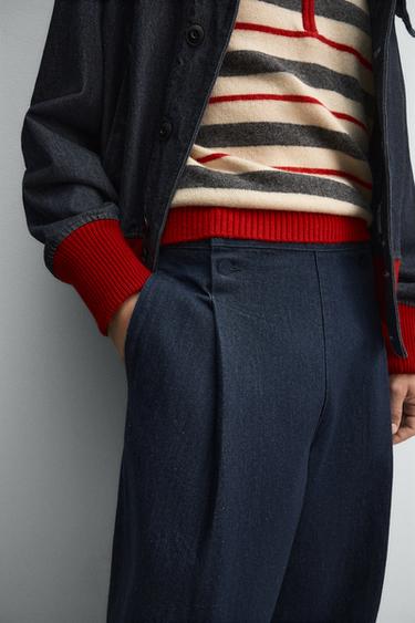WIDE-LEG DENIM TROUSERS HARRY LAMBERT FOR ZARA X DISNEY - Navy blue by Zara