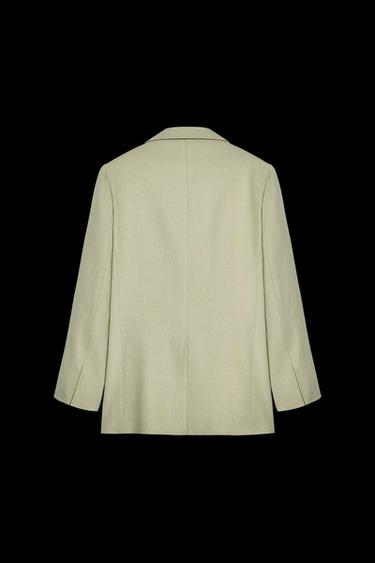 ZW COLLECTION LINEN BLEND BLAZER - Sea green by Zara