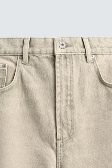 STRAIGHT ANKLE FIT JEANS - Grey green by Zara - Image 9