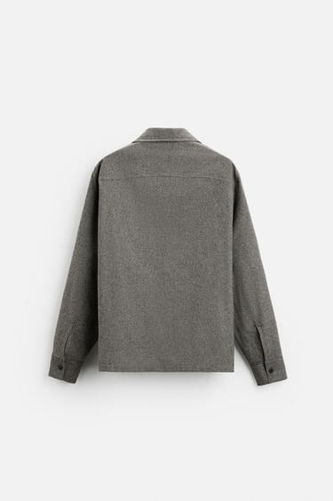 TEXTURED OVERSHIRT - Beige-brown by Zara - Image 6