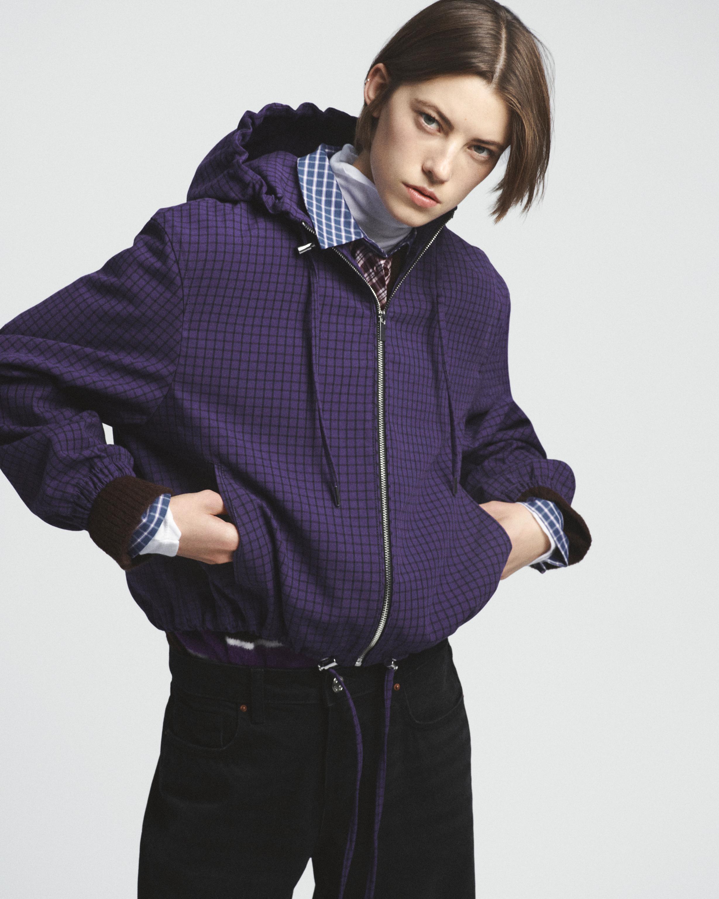 Plaid Hoodie Jacket by Zara