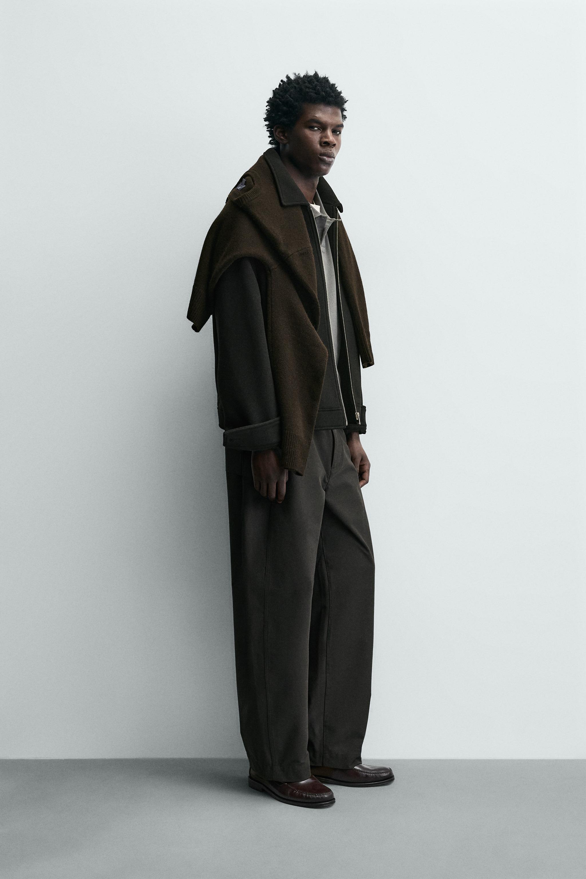 ジップアップジャケット - ブラウン | ZARA Japan / 日本