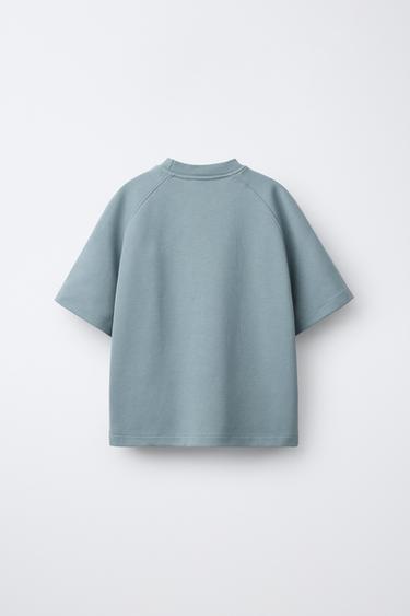 ENSEMBLE T-SHIRT ET BERMUDA INTERLOCK - Bleu délavé de Zara - Image 2