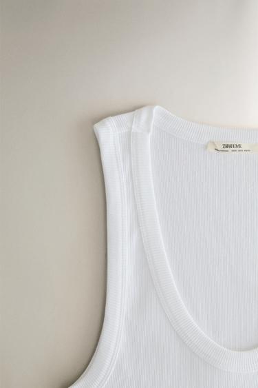TOP COTON - Blanc de Zara - Image 1