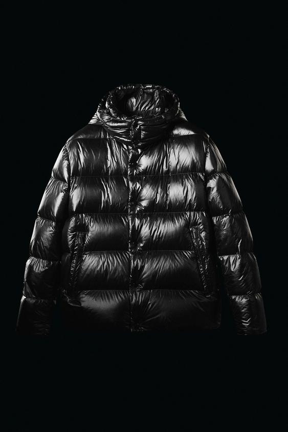 Zara Shiny down jacket - Black - Image 0