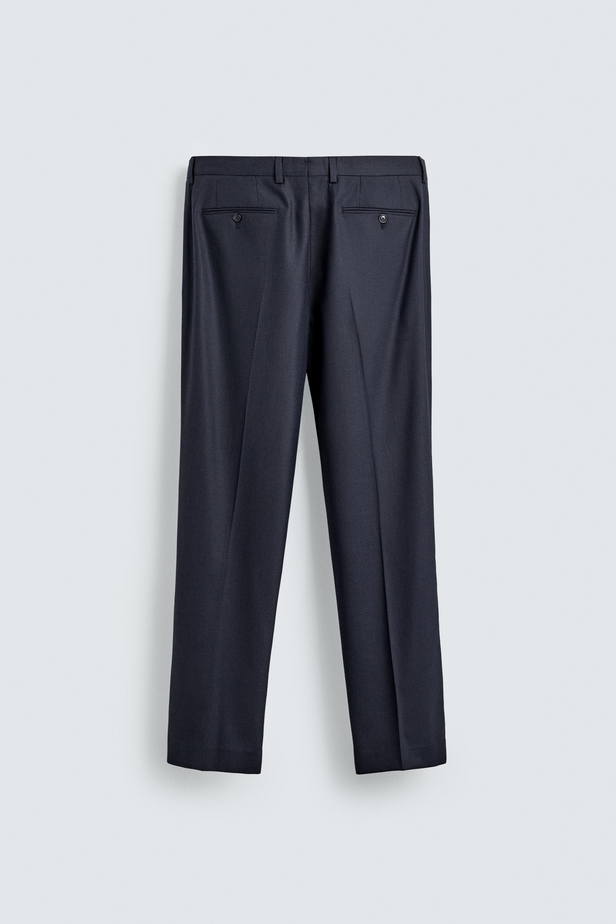 PANTALON REGULAR FIT COSTUME PIED-DE-POULE