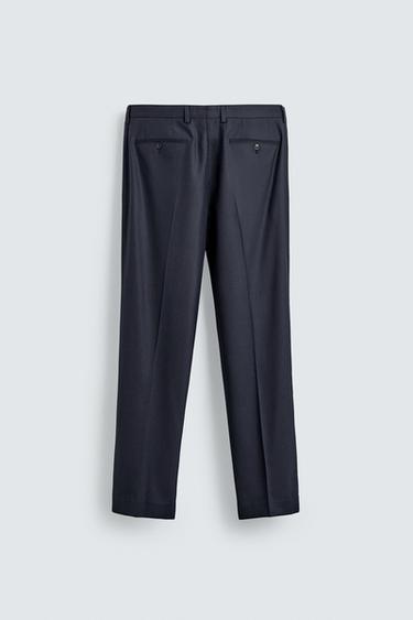 REGULAR FIT HOUNDSTOOTH SUIT TROUSERS - Navy blue by Zara - Image 5