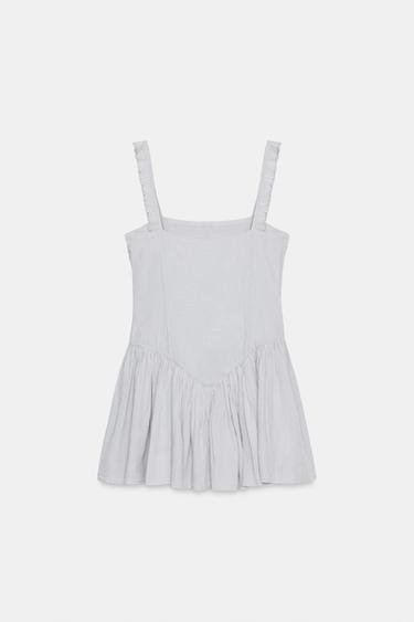 ROBE COURTE BRODERIES VOLUME - bleu-poudré de Zara - Image 5