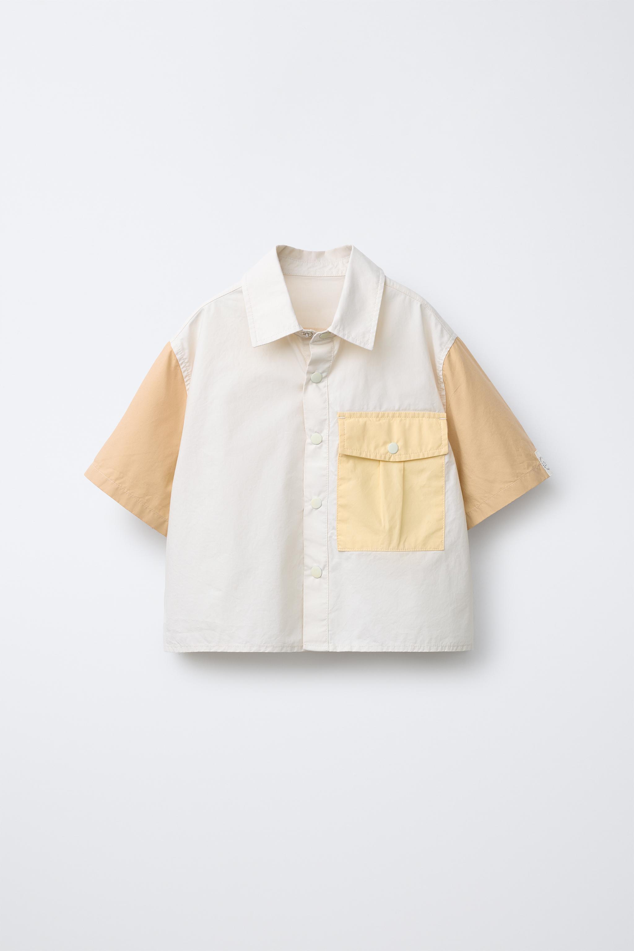 パッチワークシャツ - ライトベージュ | ZARA Japan / 日本