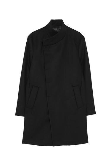 ASYMMETRICAL COLLAR COAT