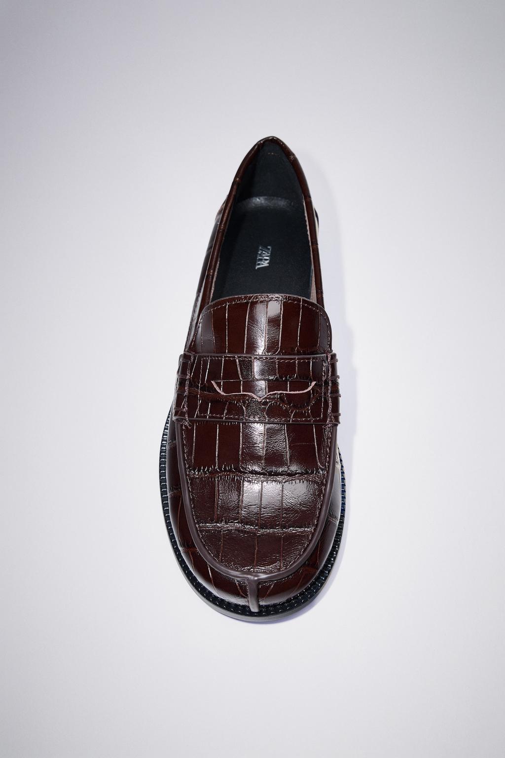 EMBOSSED LEATHER LOAFERS - image 3