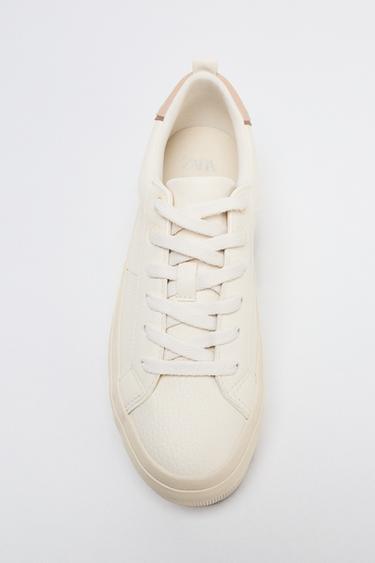 FLATFORM SNEAKERS - Ecru White by Zara