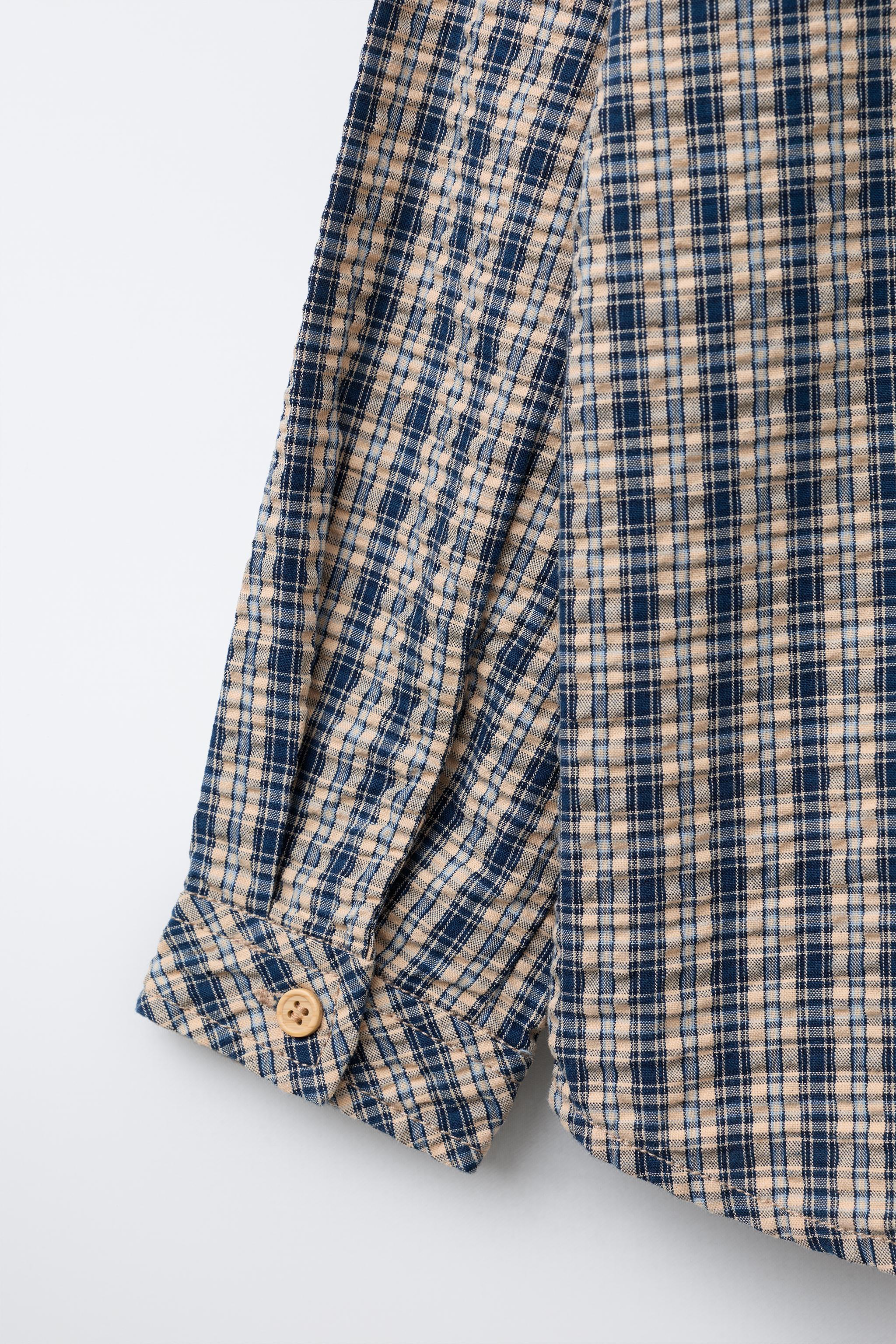 PLAID SHIRT SNOOPY PEANUTS™ - Blue | ZARA United States