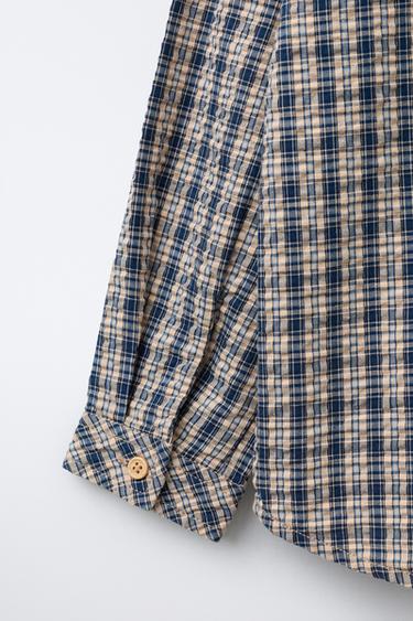 CHEMISE MOTIF CARREAUX SNOOPY PEANUTS™ - Bleu de Zara - Image 3