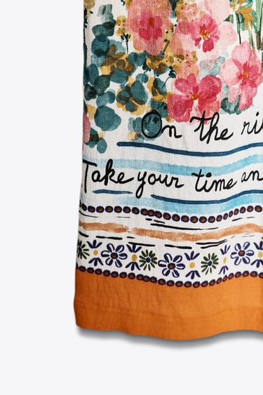 PRINTED MIDI LAYERED SKIRT - Multicoloured de Zara - Image 8