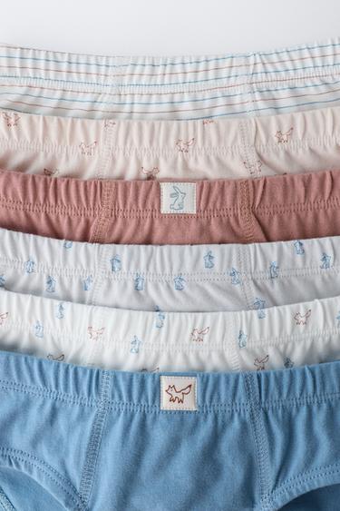 1 1/2-6 YEARS / SIX-PACK OF ANIMAL PRINT BRIEFS - Multicoloured by Zara