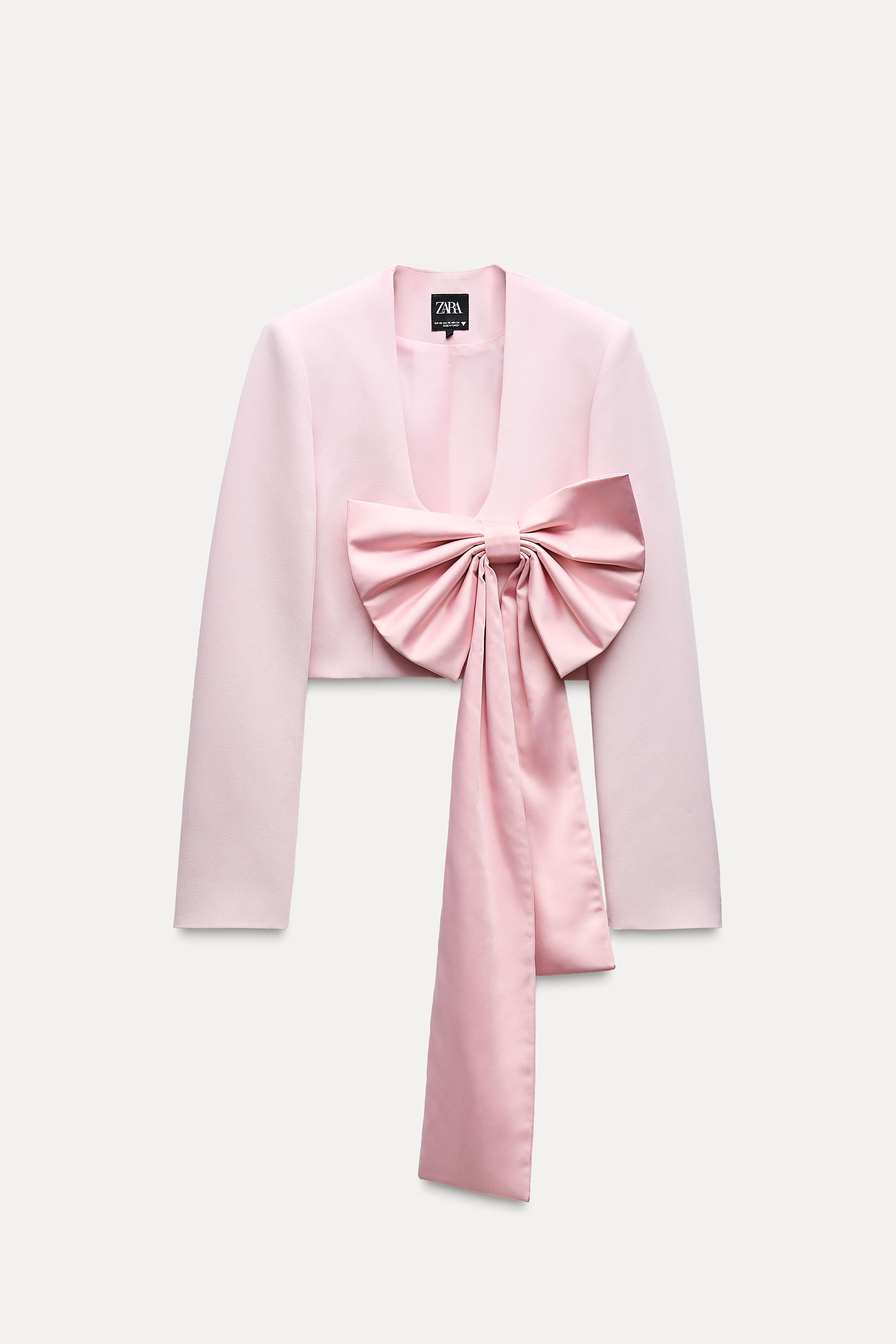 Pale pink jacket zara best sale