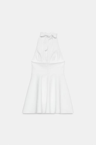 ROBE HALTER JUPE CAPE - Blanc de Zara - Image 5