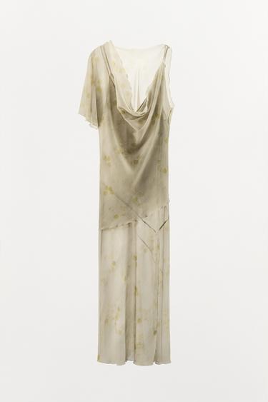 FLORAL PRINT CAPE DRESS - Printed by Zara - Image 4