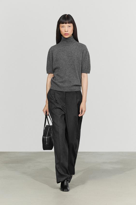 Pantalón traje pinzas raya diplomática - Carey de Zara - Imagen 0
