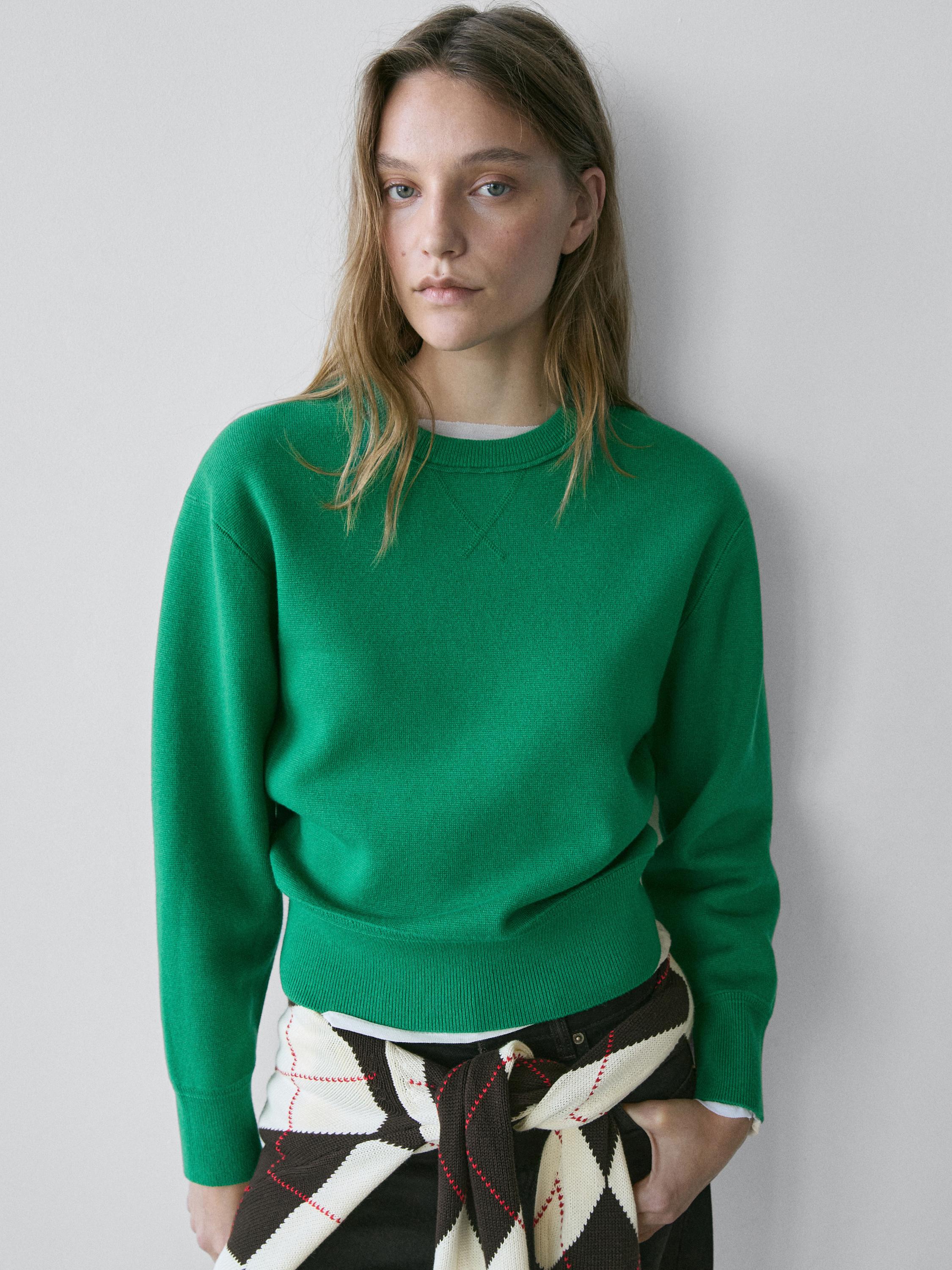 Pull en maille de coton mélang