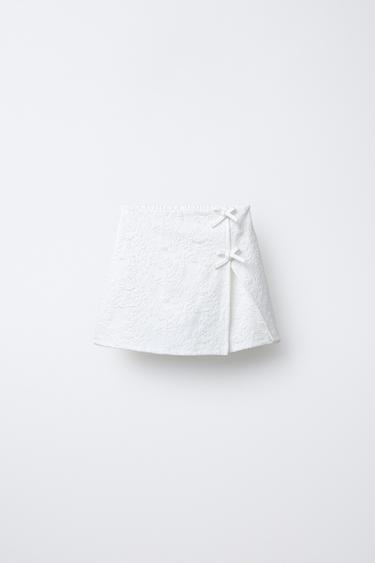 JACQUARD BERMUDA SKORT - Oyster-white by Zara - Image 0