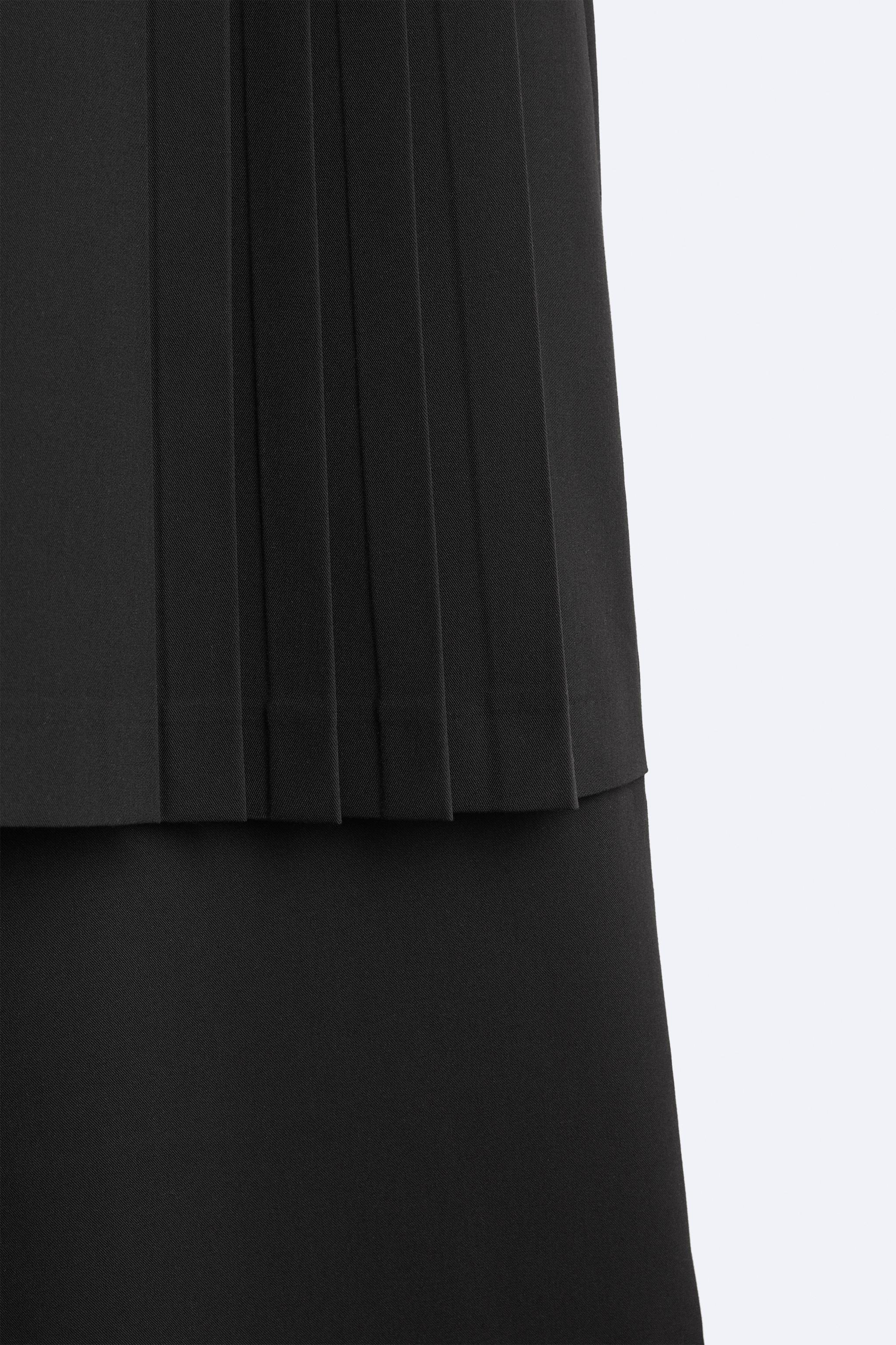 プリーツ オーバースカート パンツ - ブラック - Zara