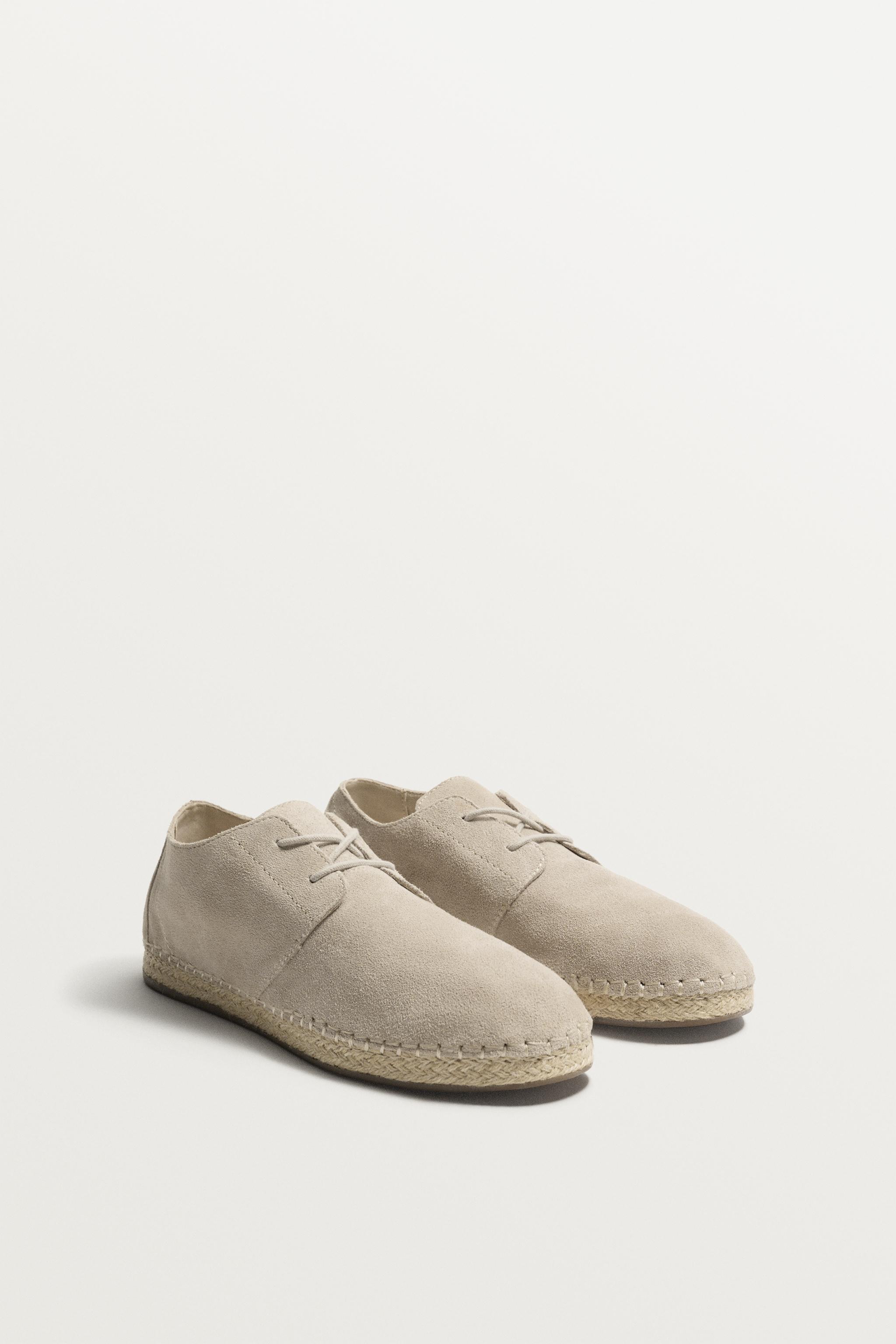 LEATHER SHOES — Ecru White