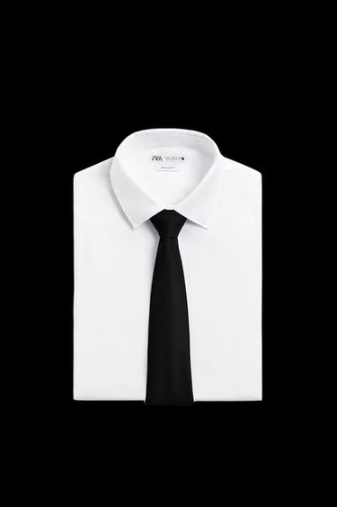 CORBATA ESTRUCTURA 100% LANA - Negro de Zara