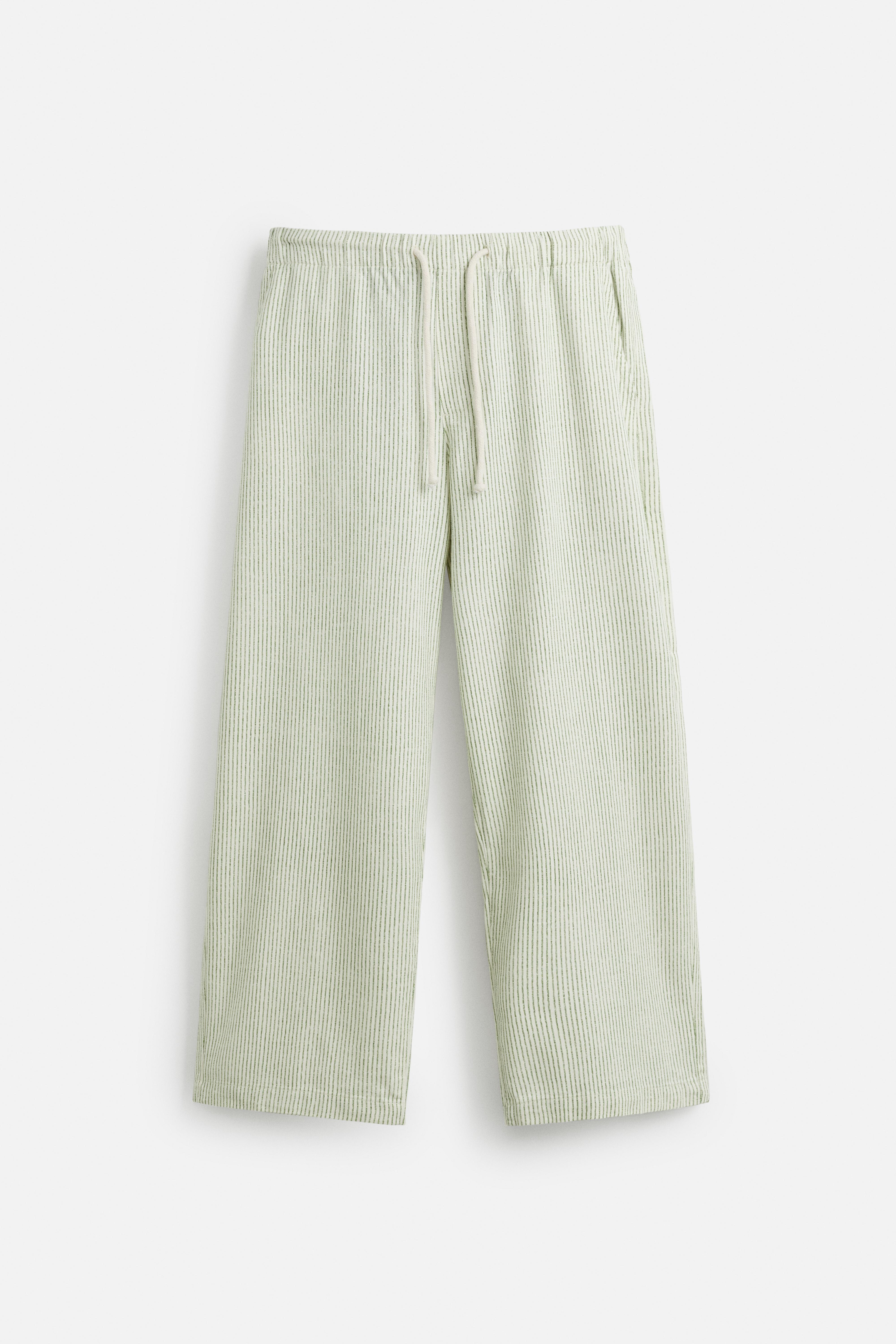 STRIPED BAGGY FIT PANTS