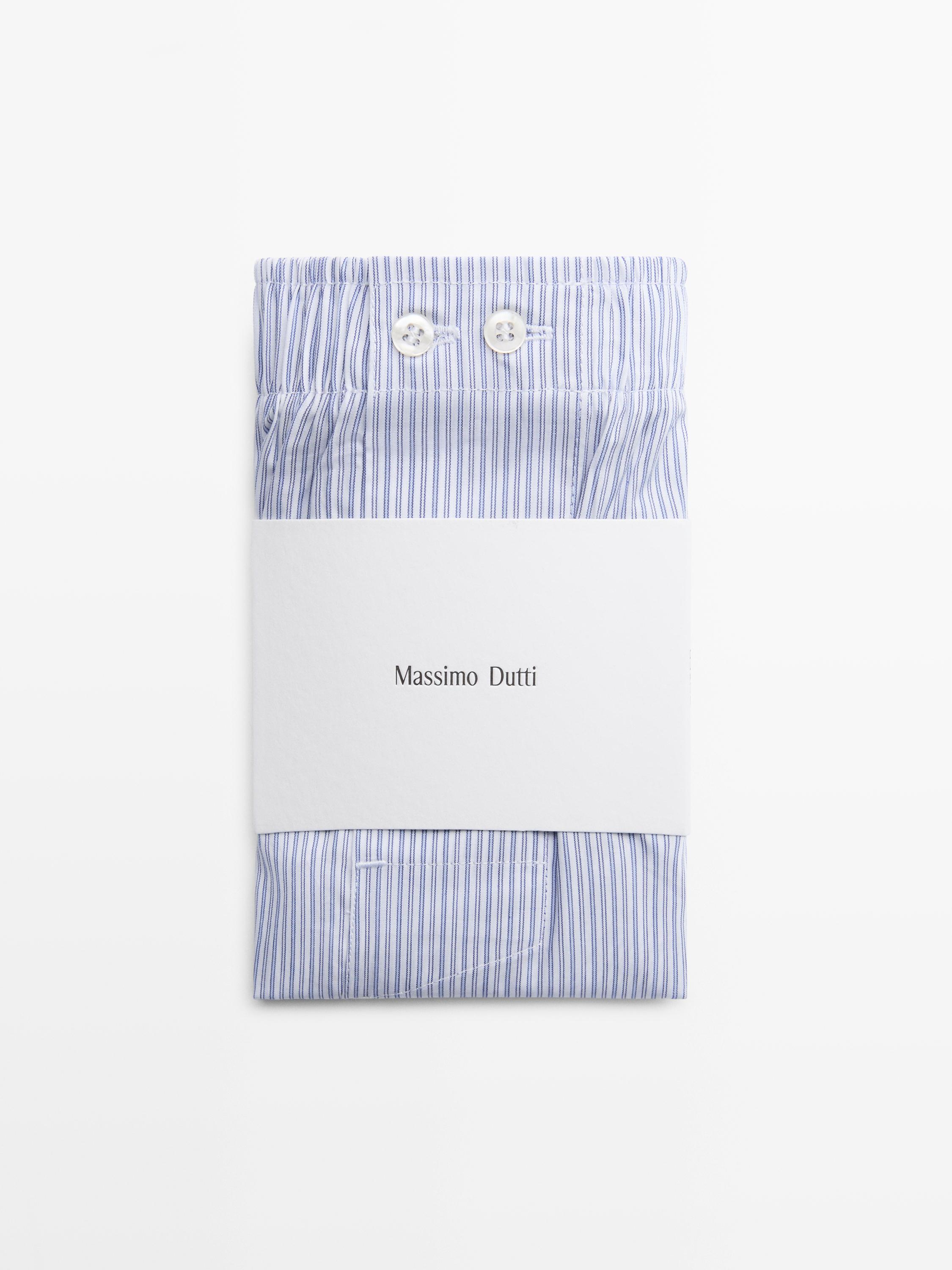 100% cotton striped boxers