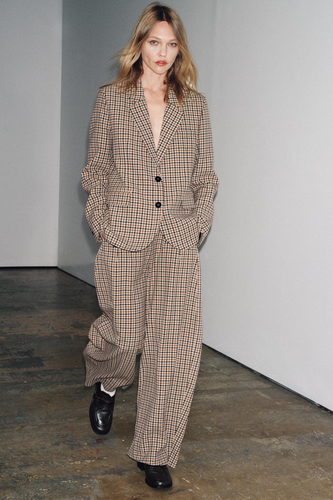 ZW COLLECTION CHECK TROUSERS