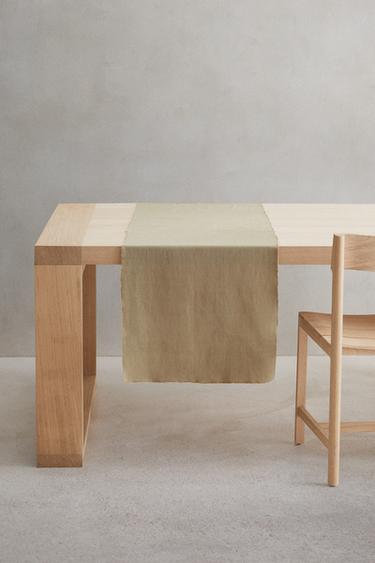 Zara LINEN TABLE RUNNER - Brown / Taupe - Image 0
