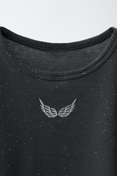 6-14 ANS/ PYJAMA BRODÉ À PAILLETTES - Gris anthracite de Zara - Image 5