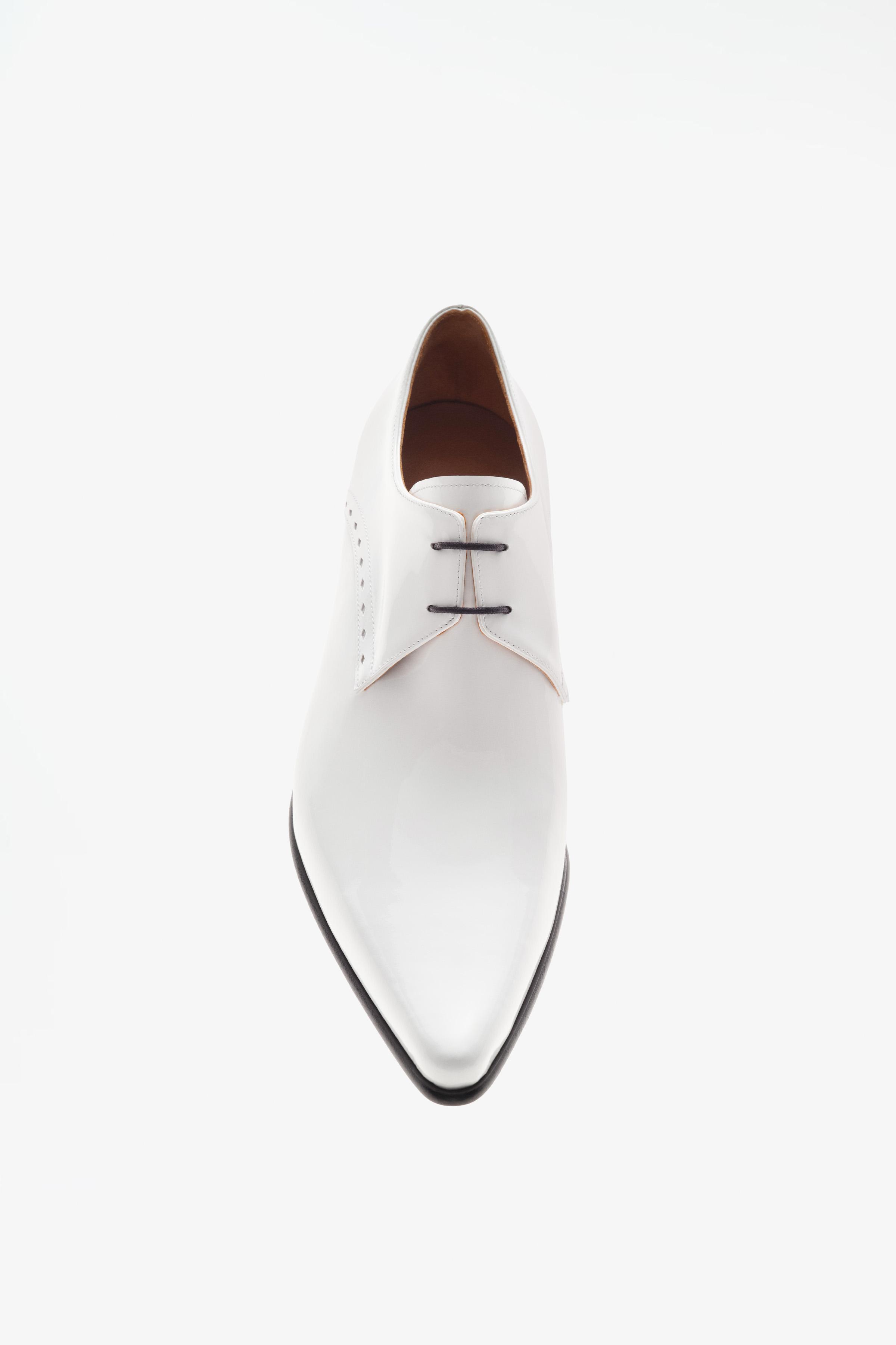 LIMITED EDITION LEATHER DERBY SHOES - White | ZARA United States
