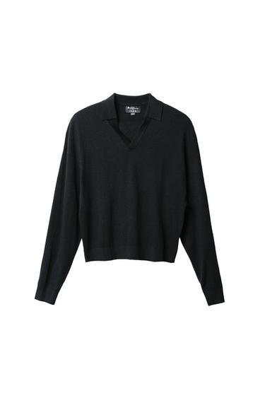 WOOL BLEND KNIT POLO SHIRT WILLY CHAVARRIA X ZARA - Black by Zara