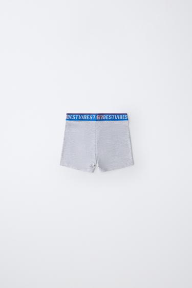 AGES 6-14 / THREE-PACK OF SLOGAN BOXERS - White by Zara - Image 3