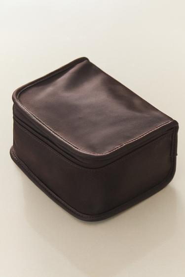 TROUSSE DE TOILETTE SATIN MOYENNE - Marron chocolat de Zara - Image 5