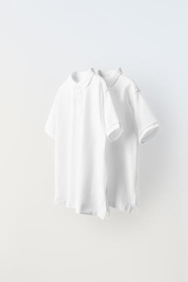 PACK DOS POLOS PIQUÉ - Blanco de Zara - Imagen 0