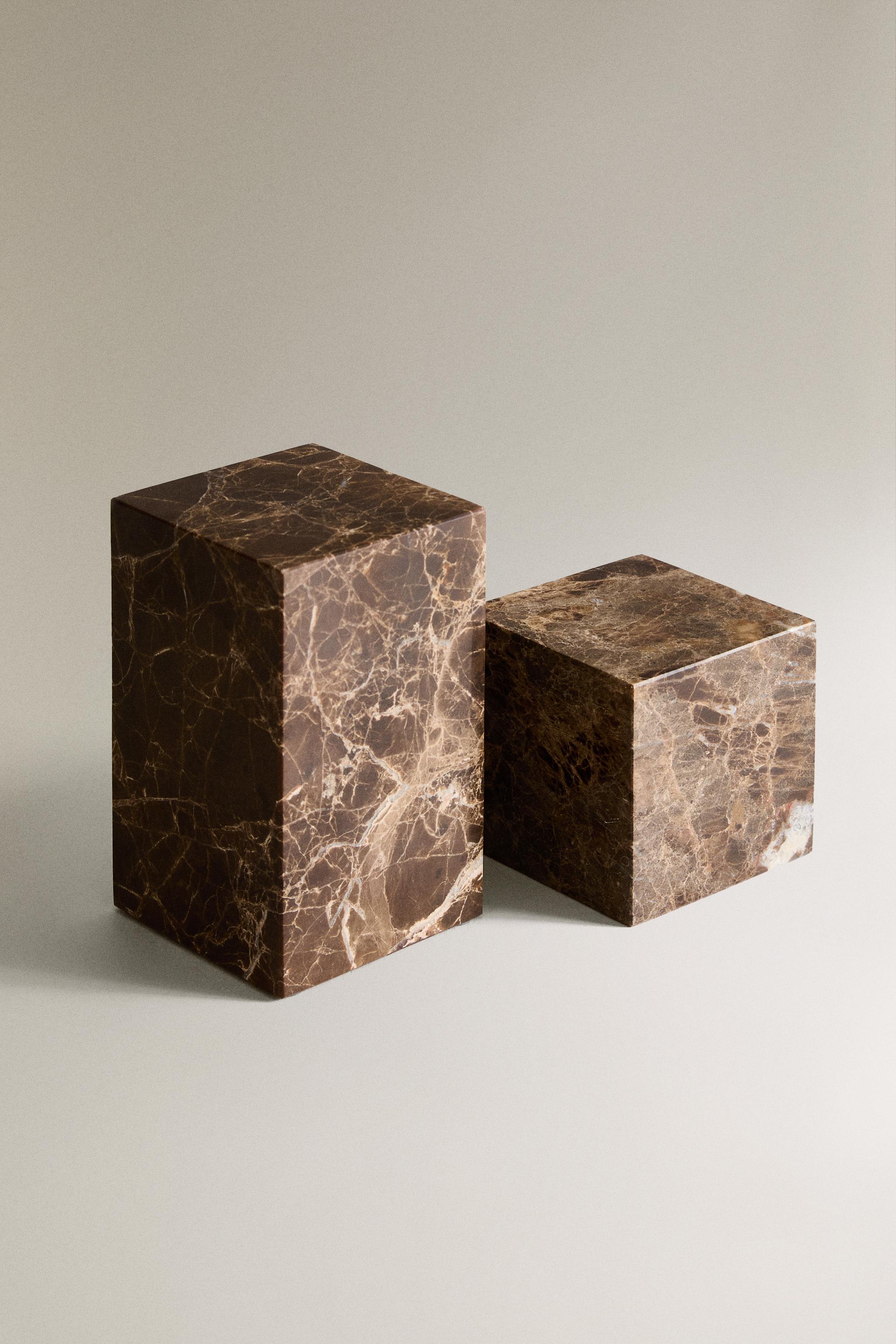 MARBLE BOOKEND — Brown
