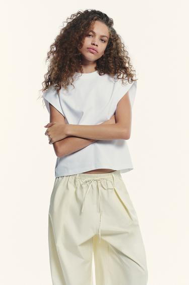 PALAZZO TROUSERS - Vanilla by Zara