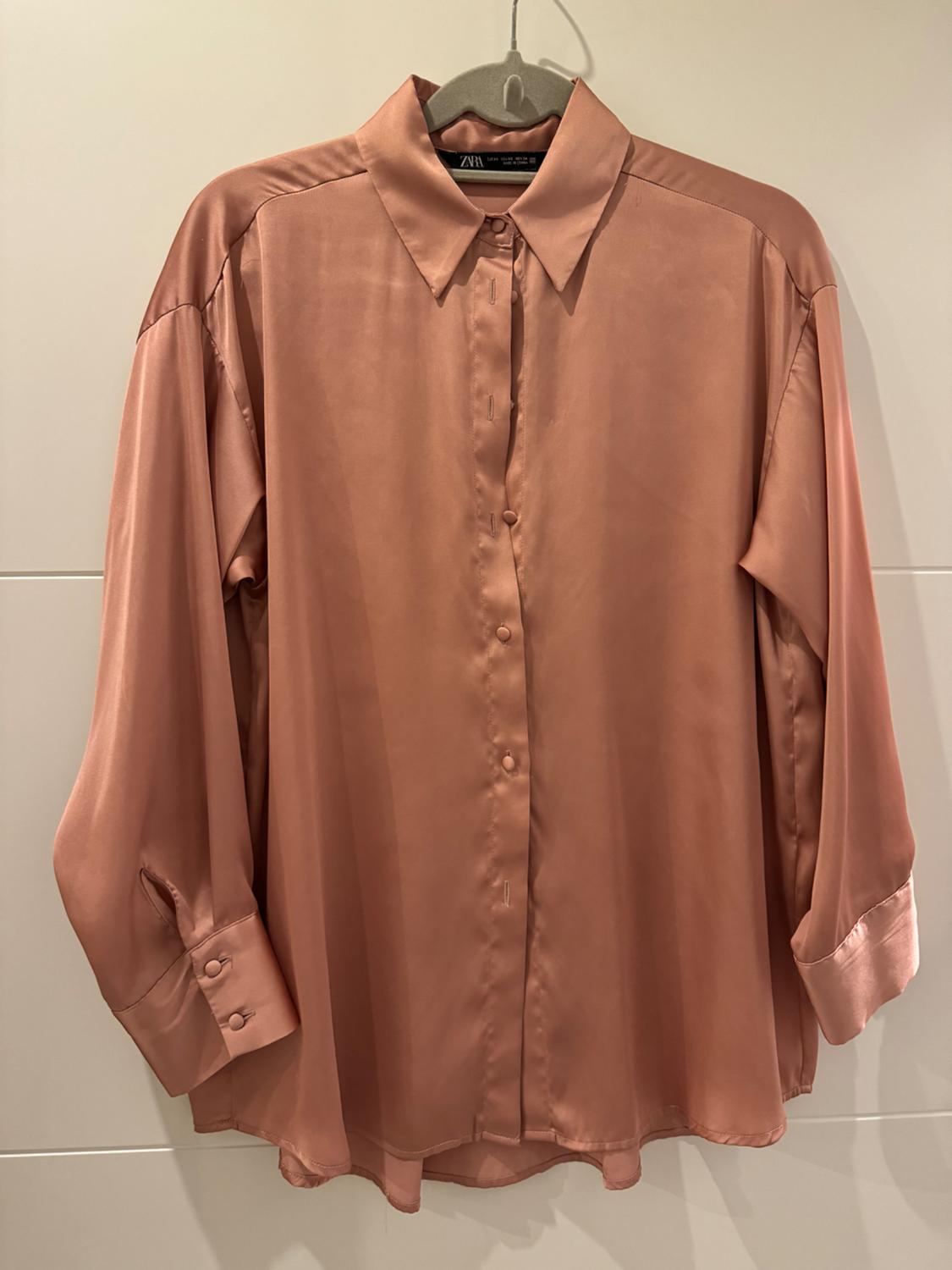 ASYMMETRIC SATIN SHIRT