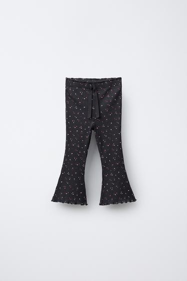 FLORAL FLARE LEGGINGS - Anthracite grey by Zara