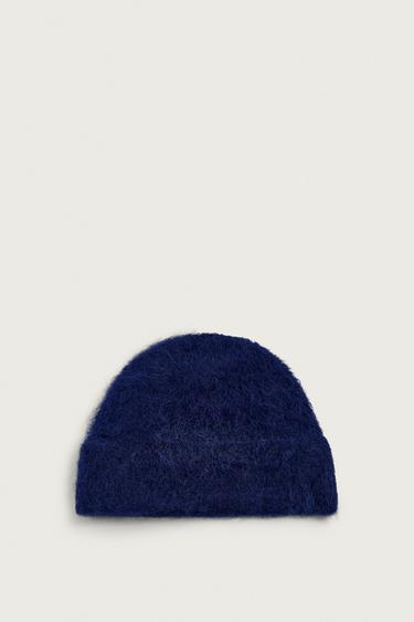 ALPACA BLEND BEANIE - Ink blue by Zara