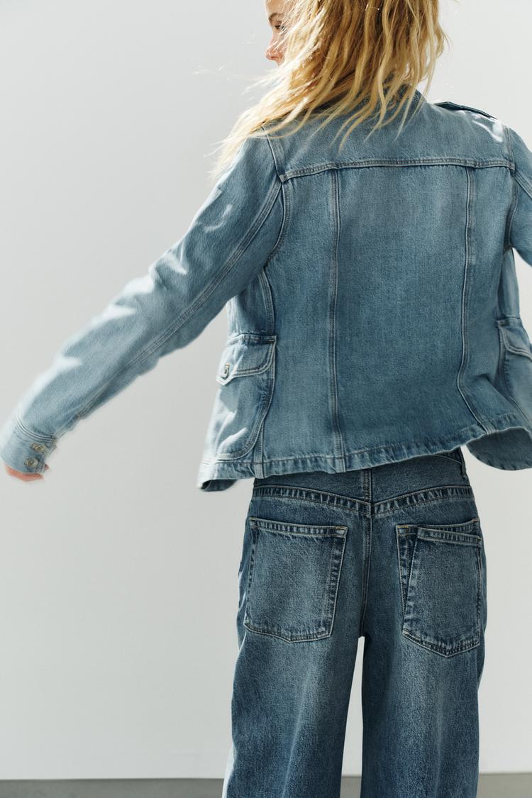Chaqueta de mezclilla con bolsillos TRF 5