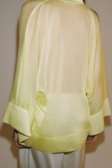 BLOUSE FLUIDE BRANDENBOURGS ZW COLLECTION - Jaune de Zara - Image 2