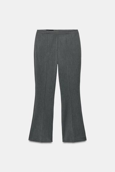 PANTALÓN FLARE NERVIO - Gris medio de Zara